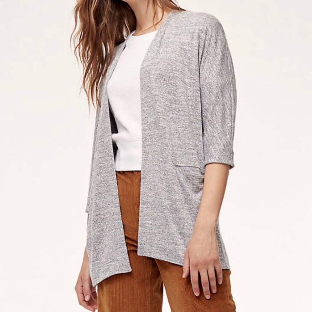 Aritzia - Wilfred Free Zlata Cardigan Grey XXS